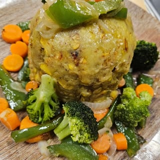 Mofongo with Vegetables "vegetarian Mofongo"