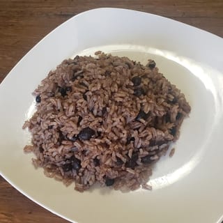 Rice mixed with Black Beans/Congri